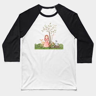 The Girl Who Lived in the Woods Baseball T-Shirt